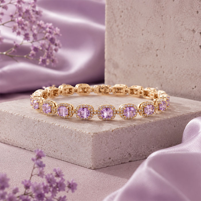 Lavin Lilas Oval Bileklik