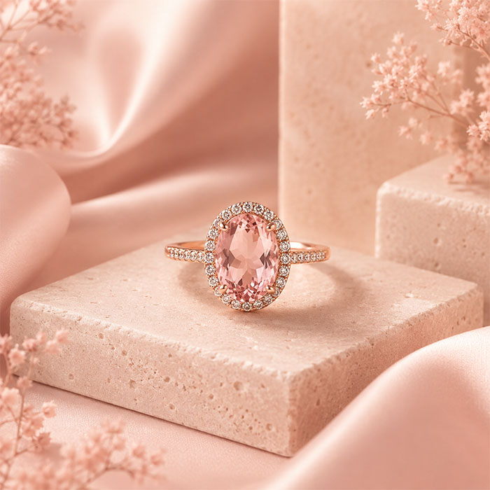 Lavin Blush Halo Yüzük